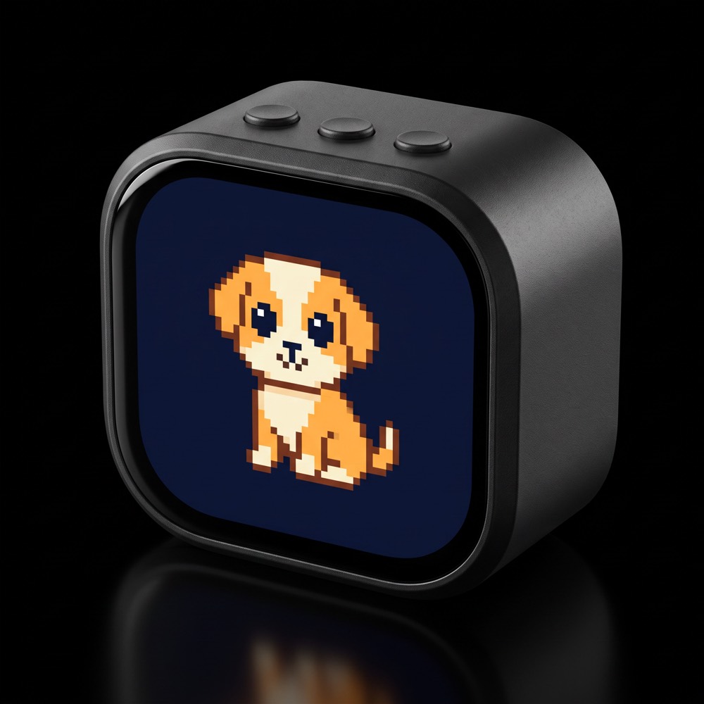 cgotchi showing a pixel puppy